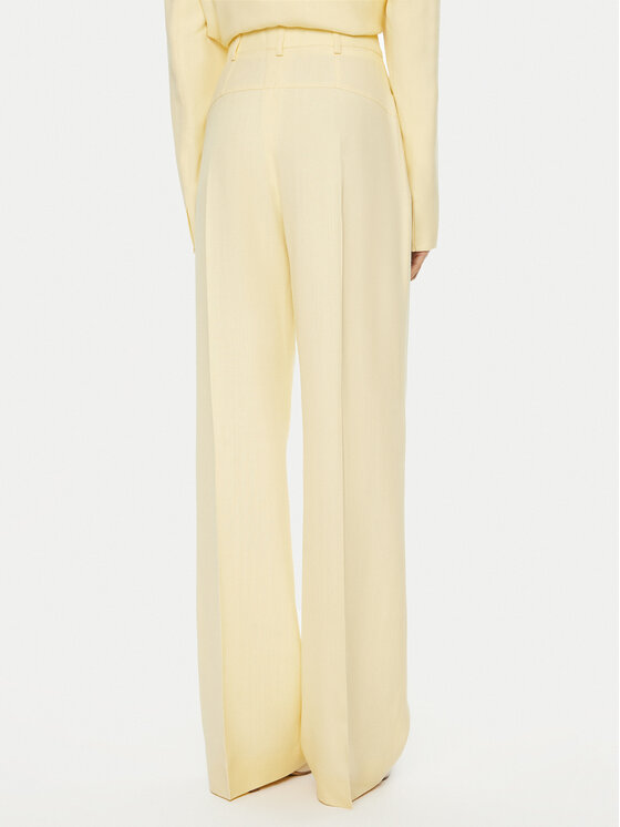 JACQUEMUS JACQUEMUS Riidest püksid 24E241PA003 Kollane Regular Fit