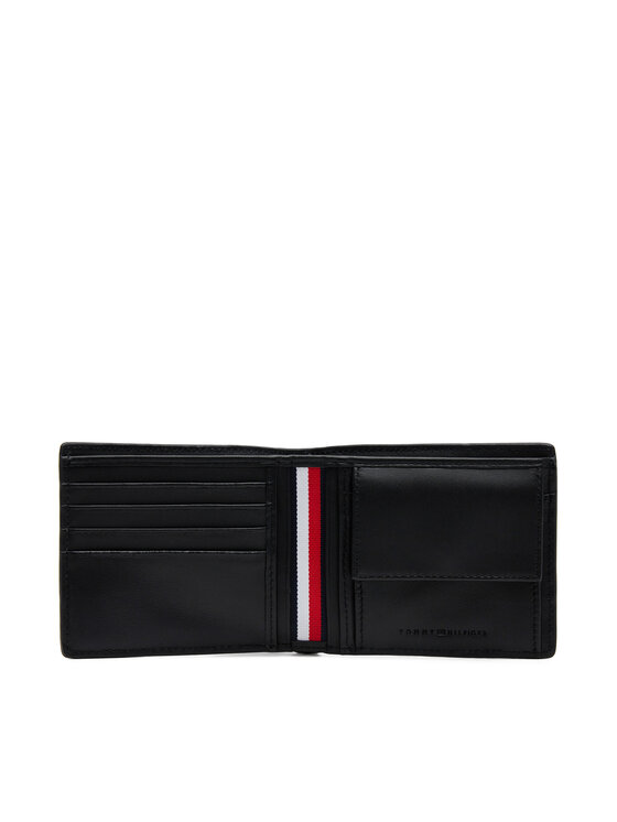 Tommy Hilfiger Tommy Hilfiger Liels vīriešu maks Th Corp Cc And Coin AM0AM13245 Melns