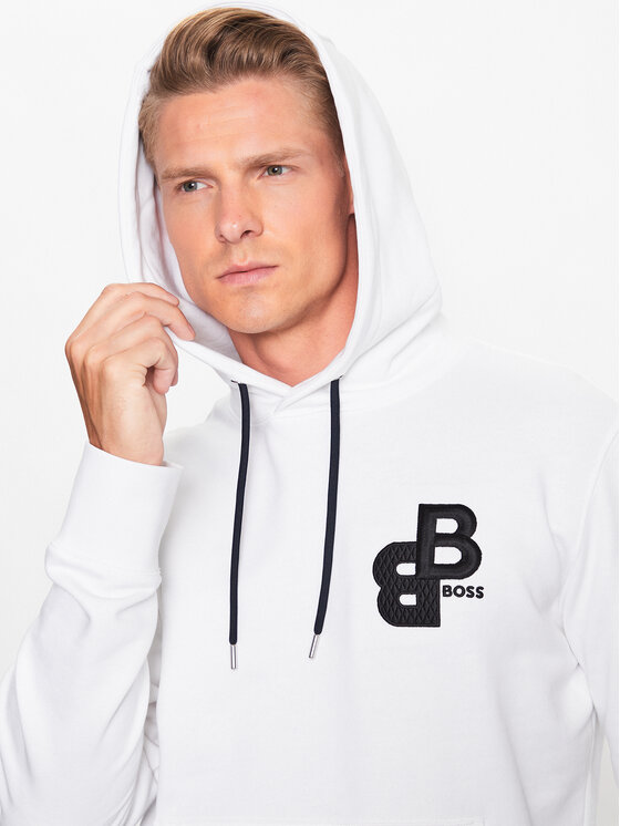 BOSS Boss Bluza 50499925 Biały Regular Fit