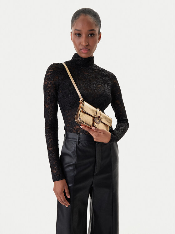 PINKO Torebka Love One Slouchy Baby AI 25-26 PCPL 105353 A2WD Złoty