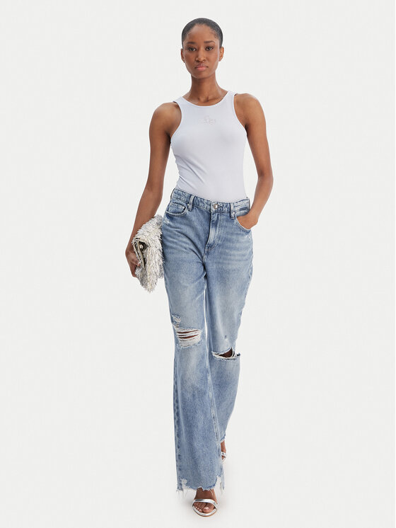 Guess Guess Τοπ W6RP39 KD092 Γαλάζιο Regular Fit