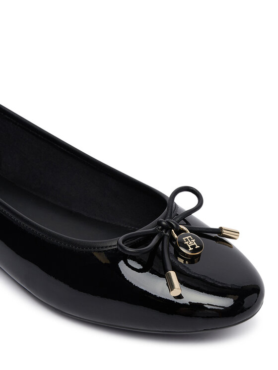 Tommy Hilfiger Tommy Hilfiger Balerina Th Charm Patent Ballerina FW0FW09481 Fekete