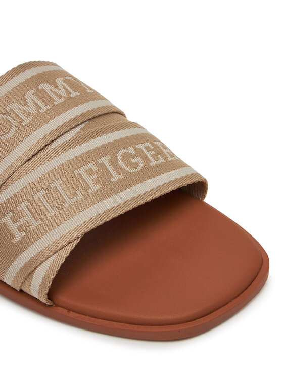 Tommy Hilfiger Tommy Hilfiger Plätud Webbing Mule FW0FW08421 Beež