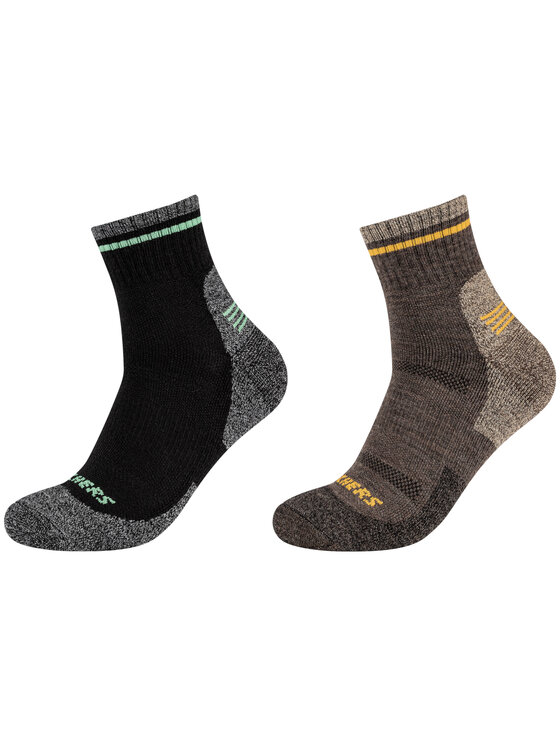 Skechers Skechers Calzini corti Skechers 2PPK Men Trail Wool Quarter Socks Grigio