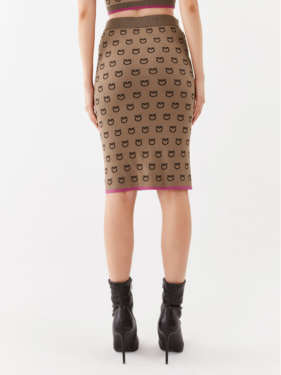 PINKO Pinko Пола тип молив 101565 A112 Кафяв Slim Fit