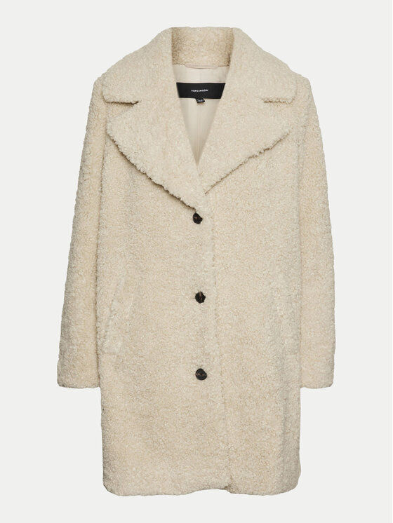 Vero Moda Vero Moda Kožuch Kylie Teddy 10289938 Béžová Loose Fit