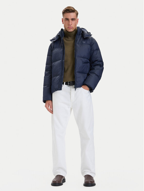 Calvin Klein Calvin Klein Vatovaná bunda LV04LH503G Tmavomodrá Regular Fit