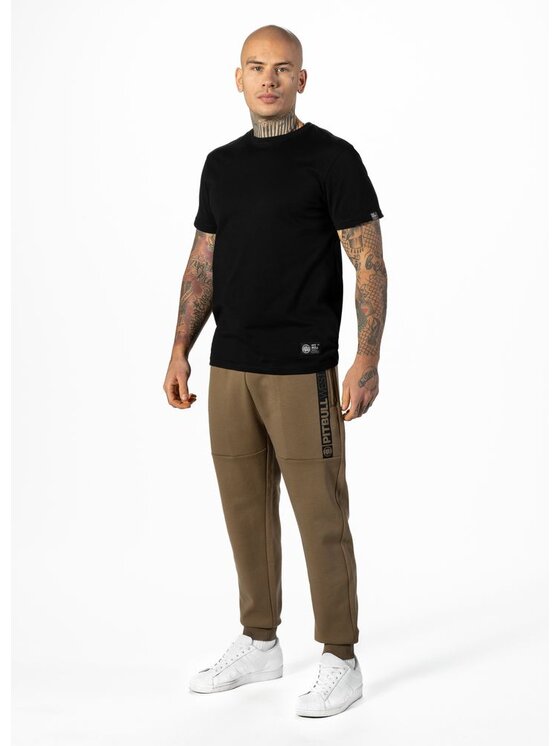 PITBULL PITBULL Spodnie dresowe Spodnie Brązowy Regular Fit