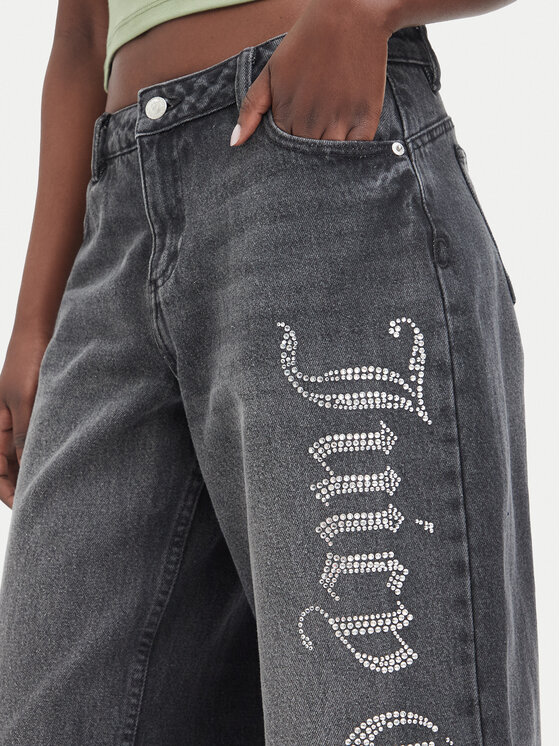Juicy Couture Juicy Couture Jeansy JCDJE225952 Szary Wide Leg