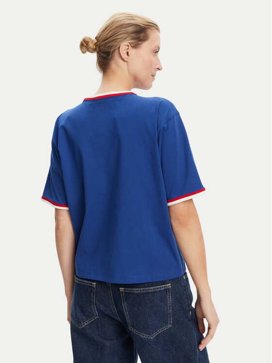 Guess Jeans Guess Jeans Tričko W5YI19 K8HM0 Modrá Regular Fit