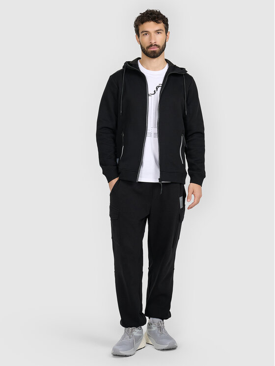 4F 4F Bluza BRIGHT TRACK Czarny Regular Fit