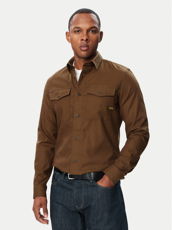 G-STAR G-Star Raw Сорочка Marine D24963-C290 Хакі Slim Fit