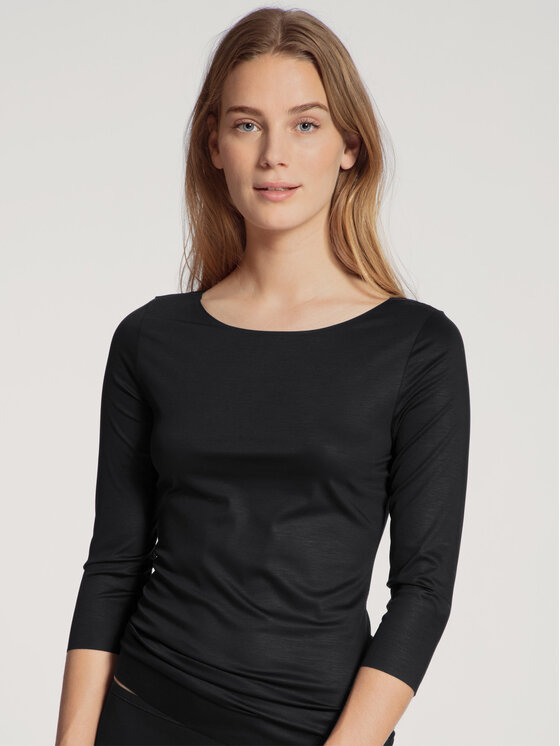 Calida Calida Longsleeve 15391 Czarny Slim Fit