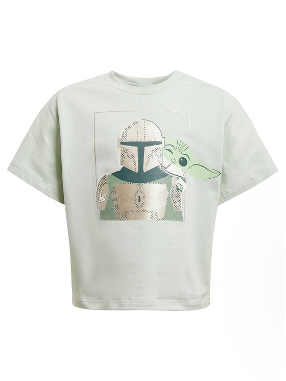 adidas adidas Set majica i hlače Star Wars The Mandalorian™ JF3648 Zelena Regular Fit