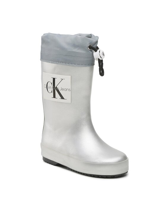 Cizme de cauciuc Calvin Klein Jeans Rain Boot V3X6-80425-0083 M Argintiu