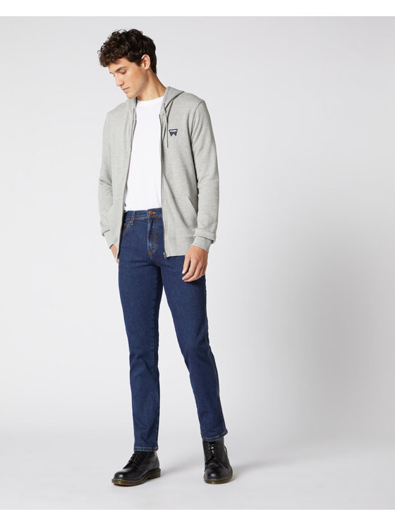 Wrangler Wrangler Felpa SIGN OFF ZUPTHRU Grigio Regular Fit