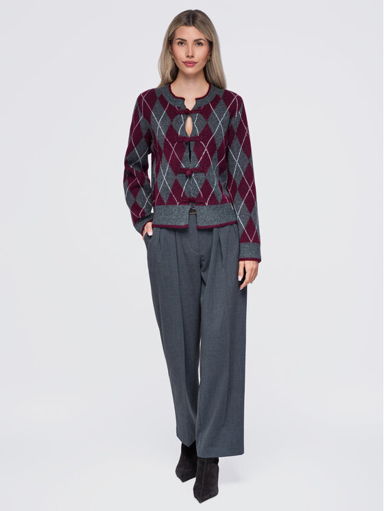 Ombre Ombre Sweter OW-SW-E0035 Szary Regular Fit