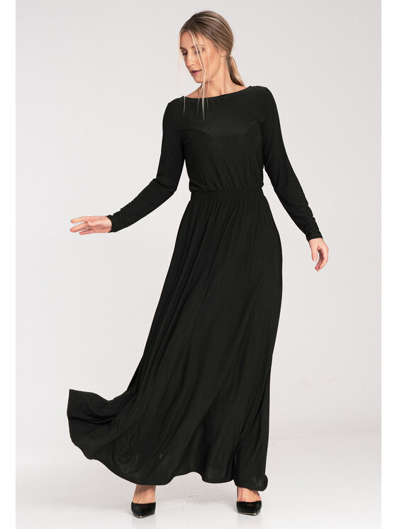 FIGL FIGL Sukienka koktajlowa M1052 Czarny Classic Fit