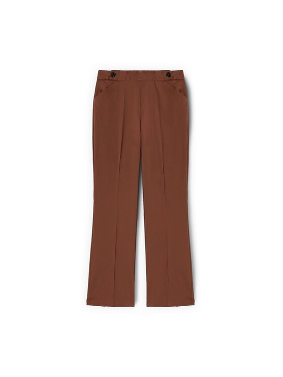 Motivi Motivi Spodnie materiałowe P084Q004531N022 Brązowy Flare Fit