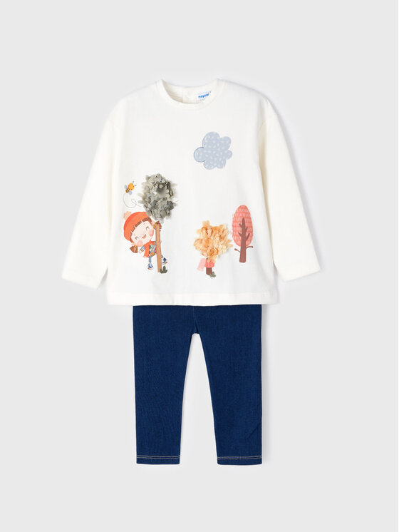 Completo maglietta e leggings 2729 Multicolore