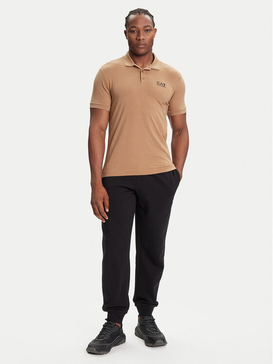EA7 Emporio Armani EA7 Emporio Armani Тениска с яка и копчета 8NPF14 PJVQZ U6171 Бежов Regular Fit
