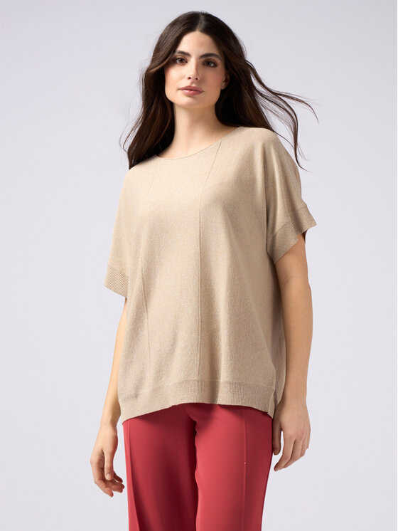 Oltre Oltre Cardigan M163E001817N0R2 Écru Over Fit