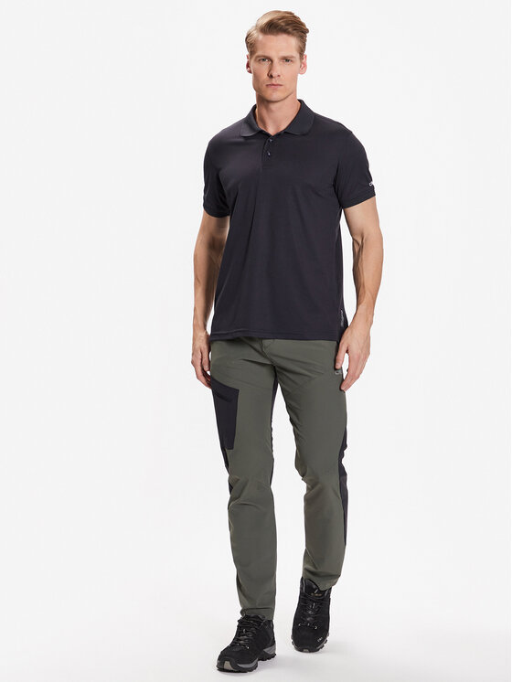 CMP CMP Тениска с яка и копчета 3T60077 Тъмносин Regular Fit