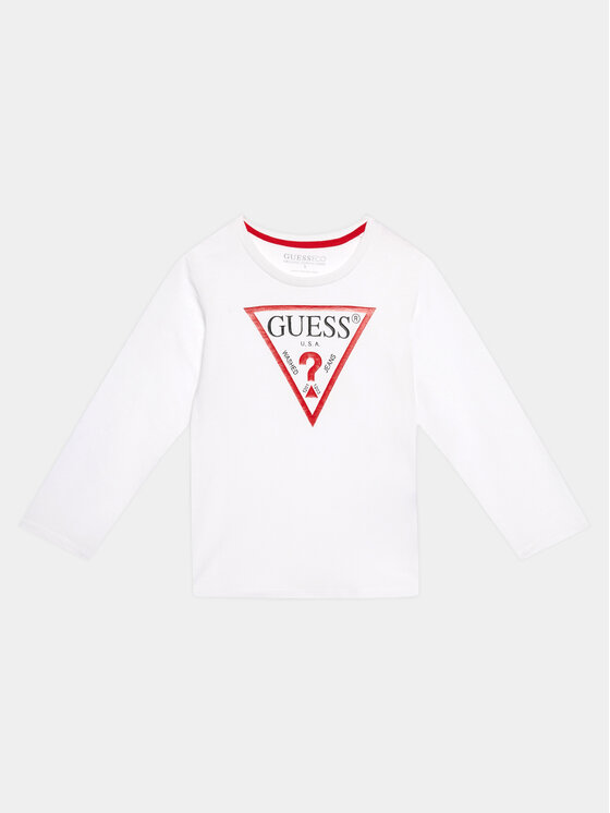 Guess Guess Μπλουζάκι N84I24 K8HM0 Λευκό Regular Fit
