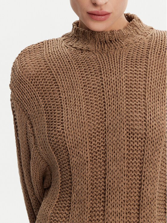 Tommy Hilfiger Tommy Hilfiger Pulover WW0WW44486 Rjava Relaxed Fit