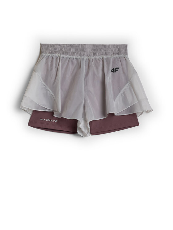 4F 4F Szorty sportowe MISSION M Brązowy Slim Fit
