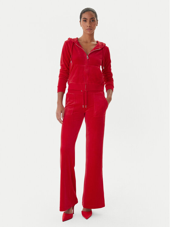 Juicy Couture Juicy Couture Teplákové nohavice Layla JCSEBJ001 Červená Flared Leg