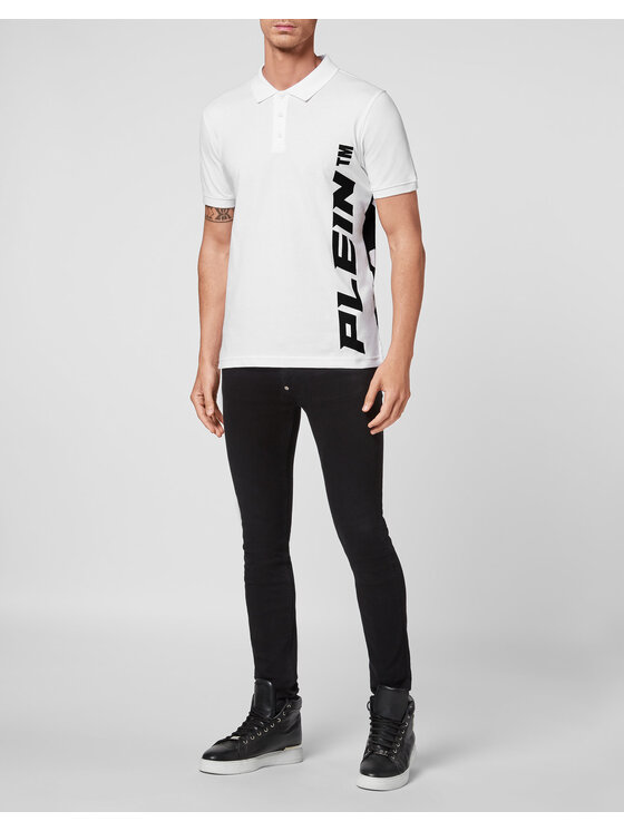 PHILIPP PLEIN PHILIPP PLEIN Polokošile 6277 Bílá Slim Fit