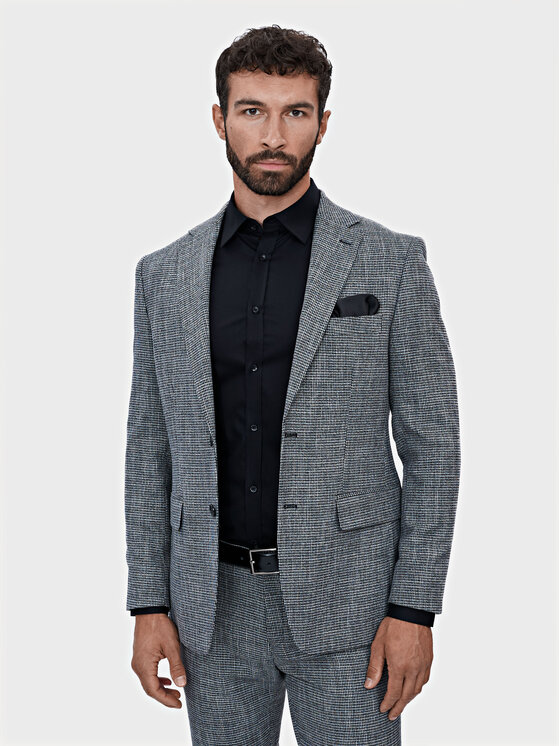 Evenemen Evenemen Marynarka Mattina Szary Slim Fit