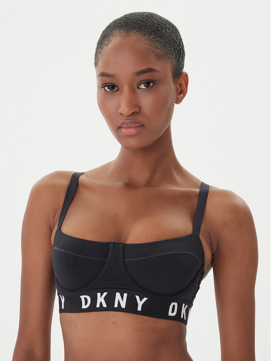 DKNY Biustonosz z fiszbiną DK4521 Czarny