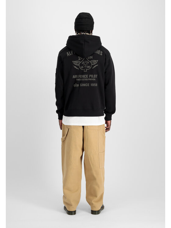 Alpha Industries Alpha Industries Bluza Air Force Hoodie Czarny Regular Fit
