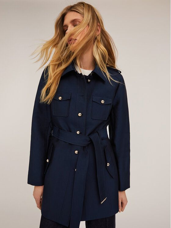 Motivi Motivi Cappotto invernale 0071Q000585N034 Blu Slim Fit