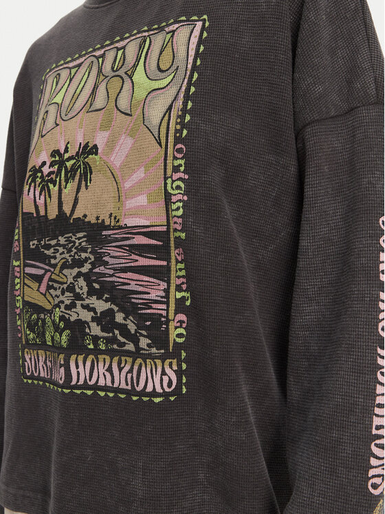 Roxy Roxy Majica dugih rukava ERJKT04276 Siva Relaxed Fit