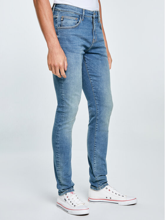 BIG STAR BIG STAR Jeansy DERIC HIGH WAIST Niebieski Skinny Fit