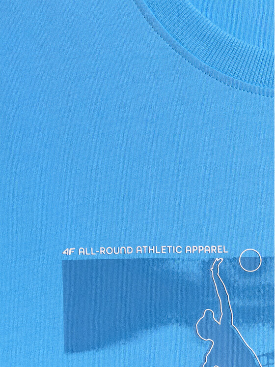 4F 4F T-Shirt 4FWSS26TTSHM3035-33S Niebieski Regular Fit