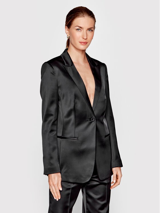 Calvin Klein Calvin Klein Sacou Duchess Satin K20K204176 Negru Slim Fit