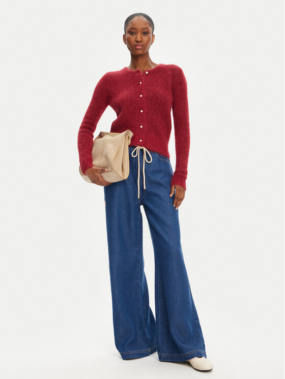 Munthe Munthe Kardigāns Povilla 252160025272 Bordo Regular Fit