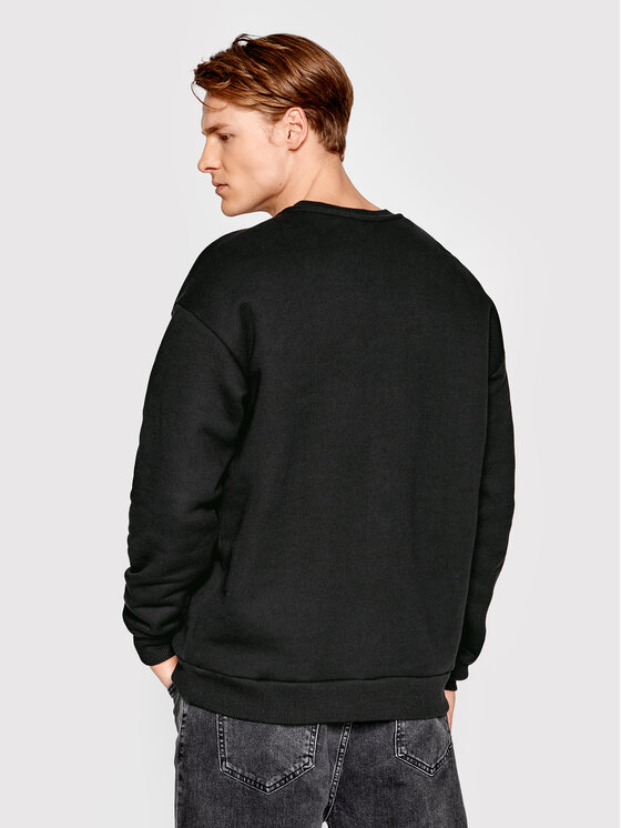 Americanos Americanos Mikina Unisex Portland Crewneck Černá Relaxed Fit
