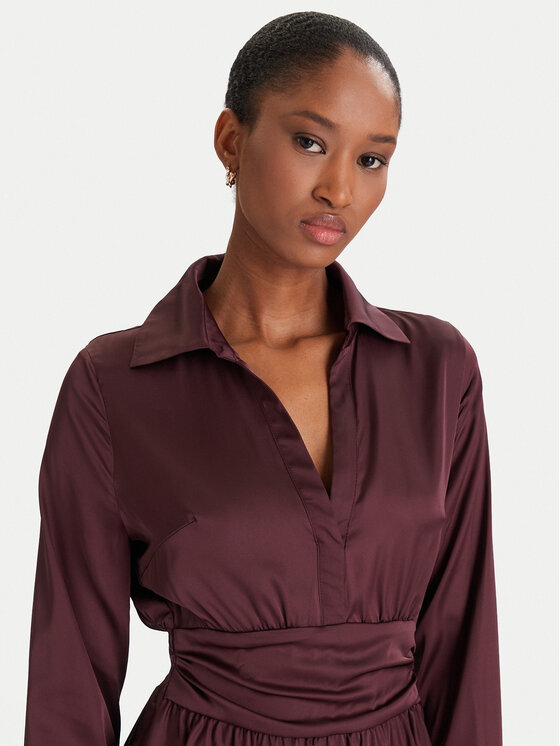 Guess Guess Kokteiļkleita W5YK00 WF1T2 Brūns Regular Fit