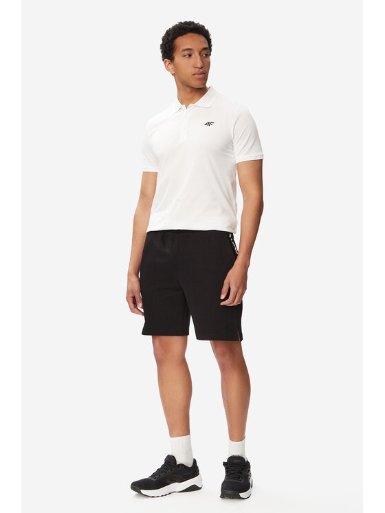 4F 4F Polo 4FWMM00TPTSM366 Biały Regular Fit