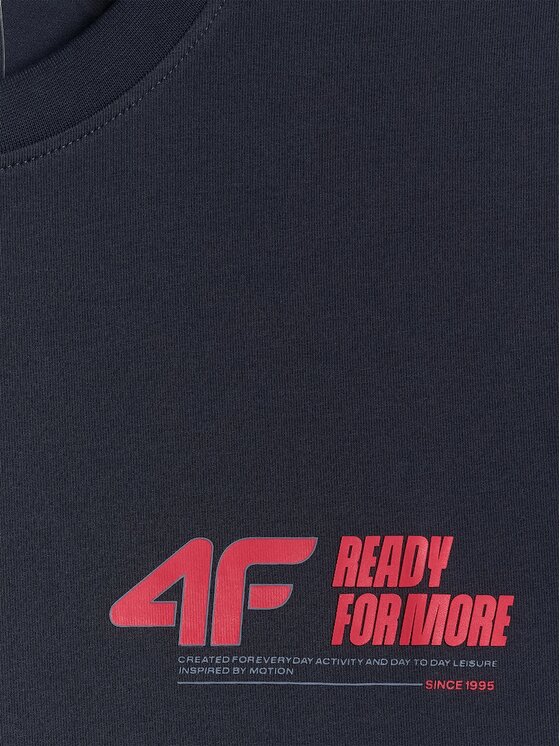 4F 4F T-shirt 4FRSS26TTSHM3992-31S Blu scuro Regular Fit