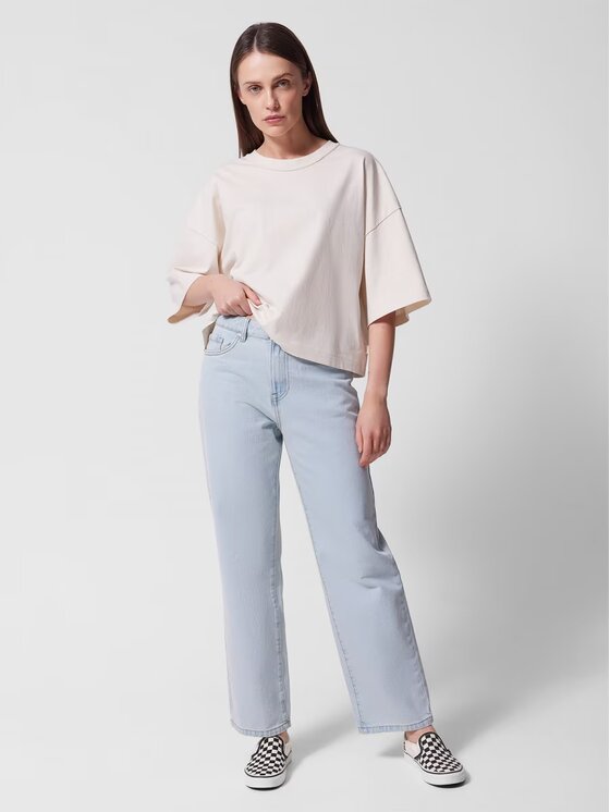 Outhorn Outhorn Jeansy OTHWSS24TTROF723-32S Granatowy Straight Leg