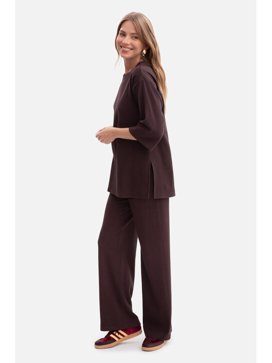 BeWear BeWear Bluzka b301 Brązowy Baggy Fit