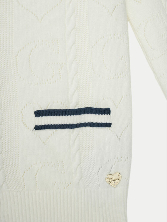 Guess Guess Ζακέτα J5RR03 Z2BB0 Λευκό Regular Fit