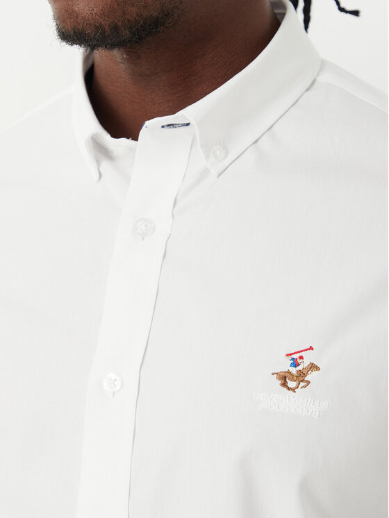 Beverly Hills Polo Club Beverly Hills Polo Club Cămașă P-SS26M-BRASS Alb Regular Fit