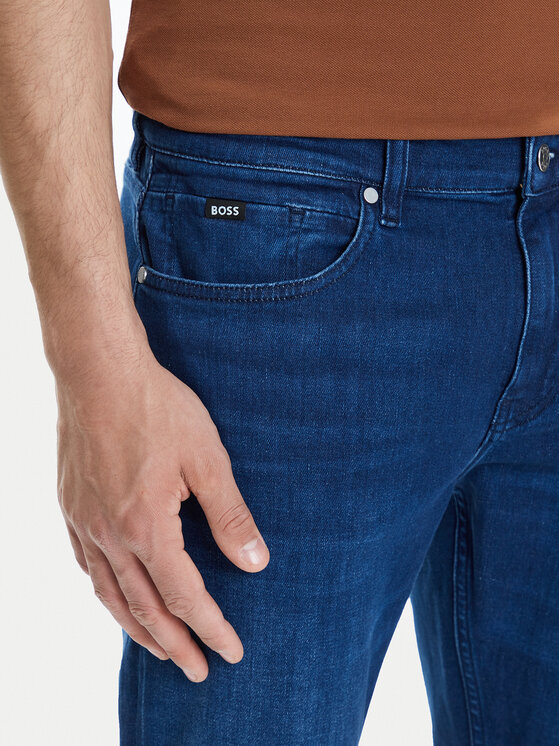 BOSS BOSS Džínsy H-Delaware 50544888 Tmavomodrá Slim Fit